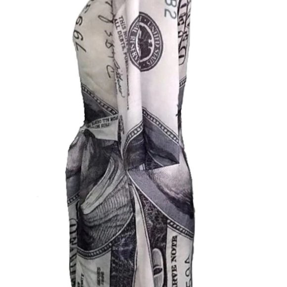 Silk Robe, Dollar Bill Robe, 100 Dollar Bill Rober - Picture 5 of 5